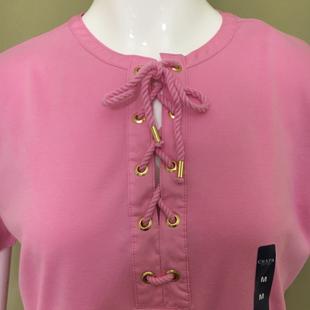 Chaps Classics Nautical Drawstring Rope Shirt - Picture 2 of 7